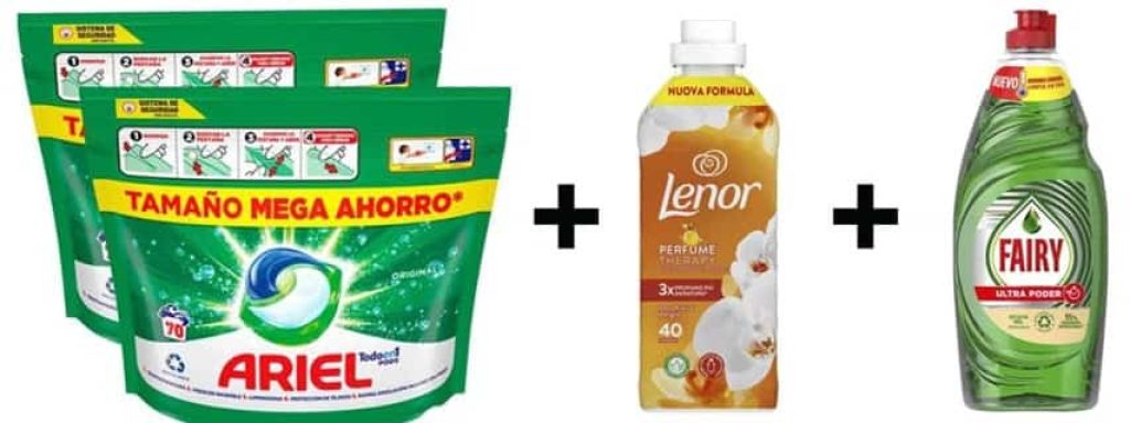 PACK LIMPIEZA ARIEL + LENOR + FAIRY