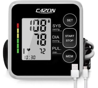 CAZON Tensiómetro de Brazo, Monitor de presión arterial