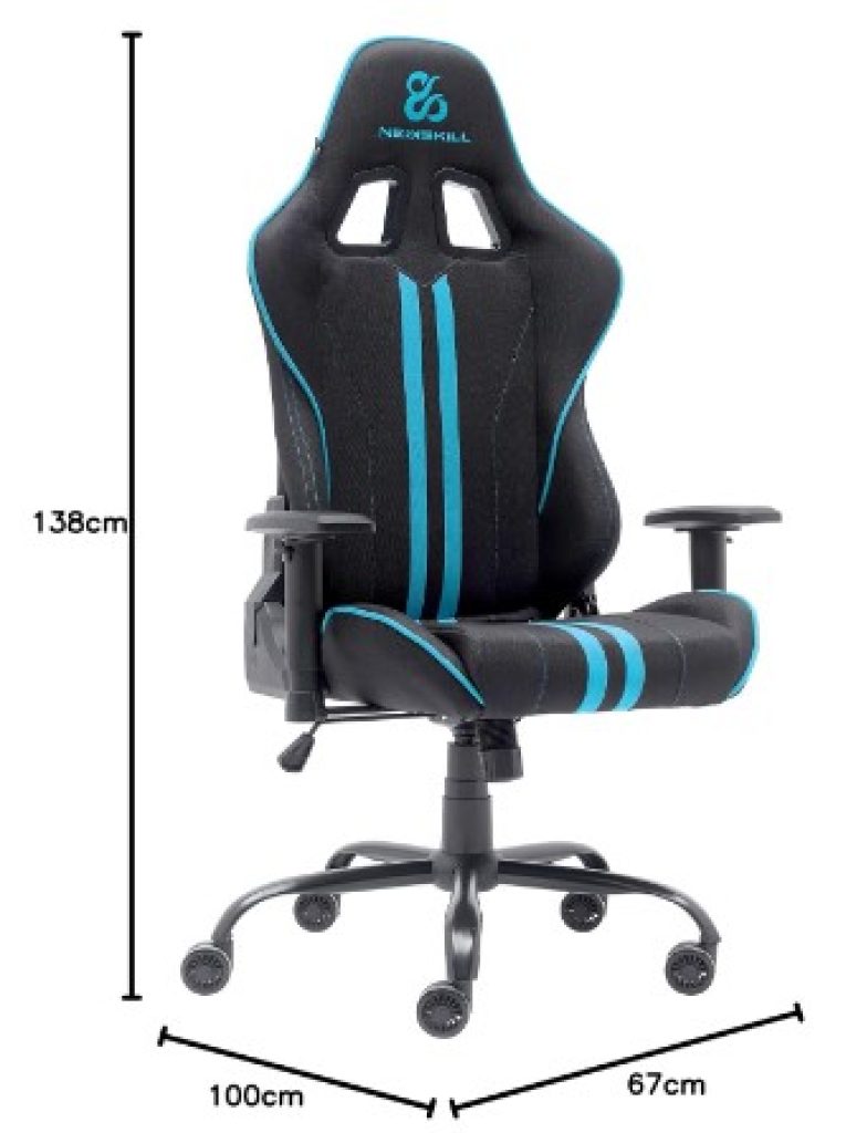 NEWSKILL Kitsune V2 Azul Silla Gaming | Tela Transpirable
