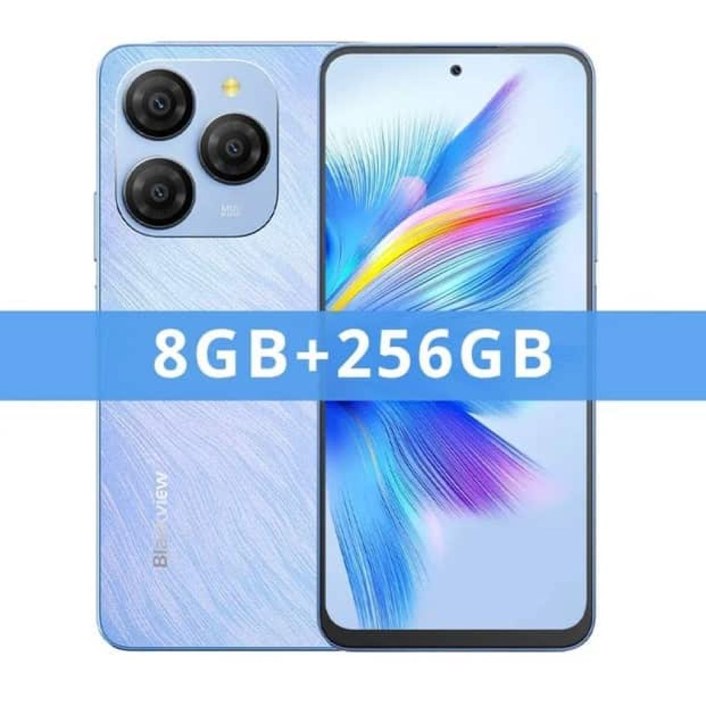 Blackview SHARK 9 5G 8GB+256GB Pantalla HD+ IPS de 6,67'' 90Hz NFC Cámara principal AI de 50MP GPS Android 14