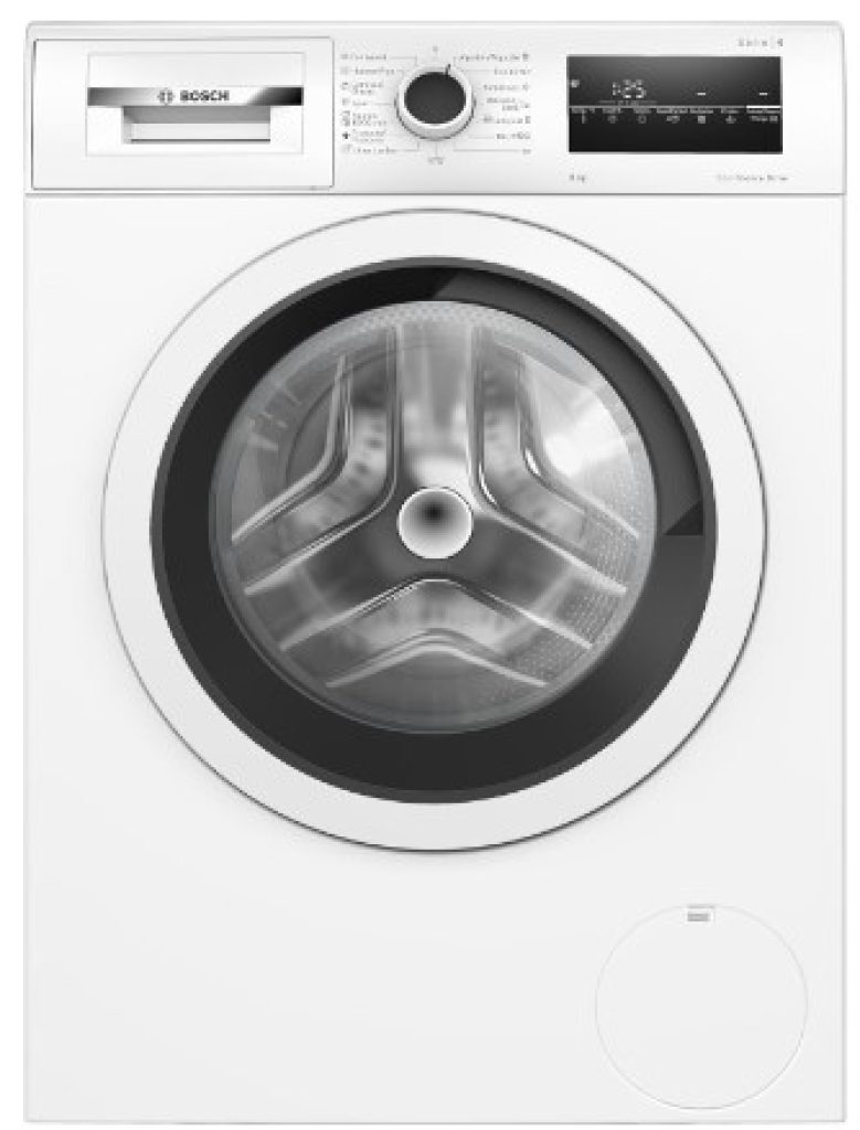 Bosch - Lavadora Libre Instalación, 8 kg, Serie 4, Motor EcoSilence, Iron Assist, Blanco, WAN28200ES