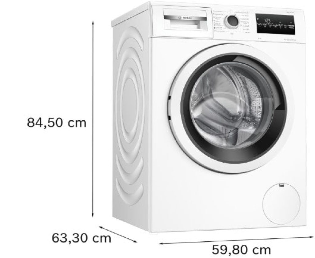 Bosch - Lavadora Libre Instalación, 8 kg, Serie 4, Motor EcoSilence, Iron Assist, Blanco, WAN28200ES