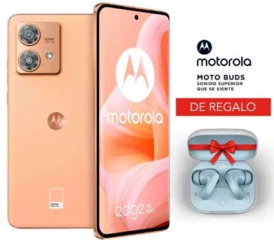 Motorola Edge 40 neo, pantalla 6.55" pOLED 144Hz, IP 68, cámara 50MP, carga 68W, batería 5000 mAh + Moto Buds de regalo