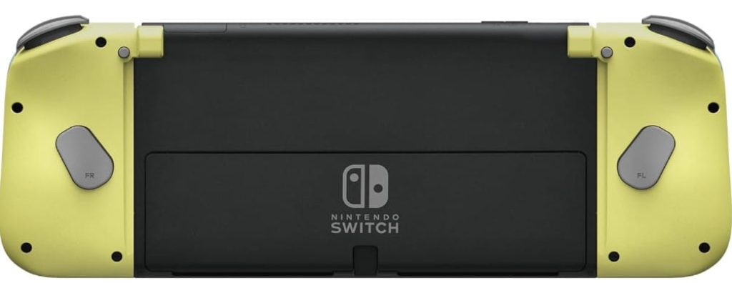 HORI - Mando Split Pad Compact (Gris claro y amarillo) para modo portátil (Nintendo Switch) - Licencia oficial