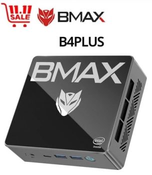 BMAX B4 Plus Mini PC Windows 11 PC Intel N100 16GB 512GB SSD 2*HDMI 1*Type-C Supports 4K@60Hz 750MHz Intel UHD Graphics