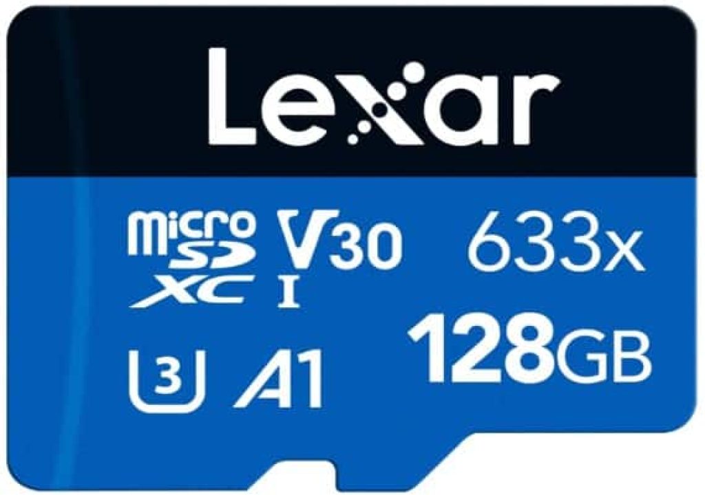 Lexar 633x Tarjeta Micro SD 128 GB, Tarjeta Memoria microSDXC UHS-I, con Adaptador SD, hasta 100 MB/s de Lectura, A1, C10, U3, V30, Tarjeta TF (LMS0633128G-BNAAA)
