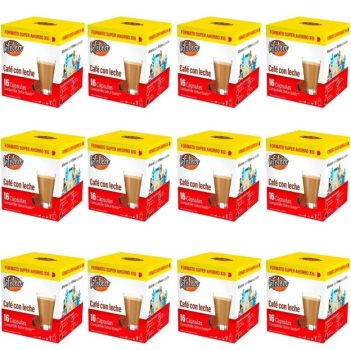Cafe con leche Kfetea 12 cajas de 16 capsulas compatibles Dolce Gusto