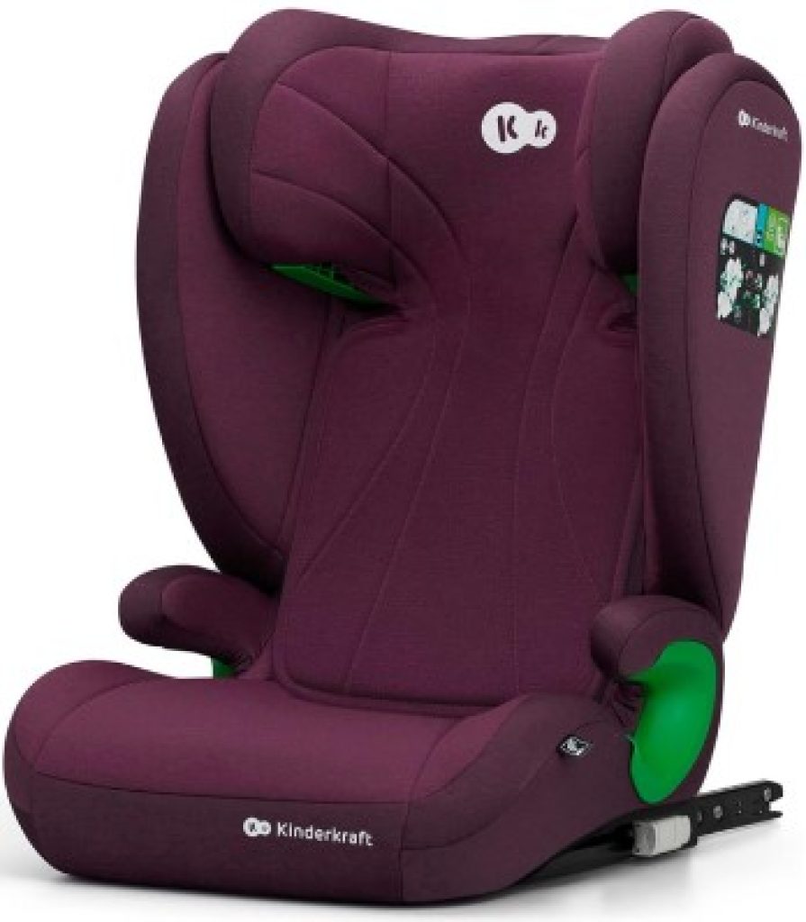 kk Kinderkraft JUNIOR FIX Silla coche Isofix, I-SIZE - Silla universal de cochepara bebé y niños, Sillade, Cinturón, Grupo 2/3, de 15 a 36 kg, Rojo