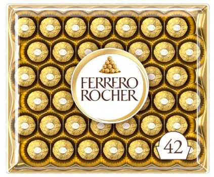 Ferrero Rocher Bombones de Chocolate con Avellanas, 525 g, 42 Unidades
