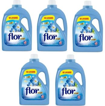FLOR Suavizante Azul 50 Lavados 2 Litros Caja 5 Unidades