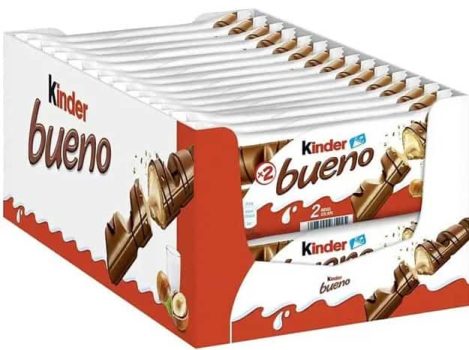 Kinder Bueno Chocolate - Caja 15 unidades x 2 Barritas - Kinder Bueno Chocolate