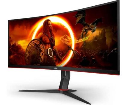 AOC Gaming CU34G2XP, Monitor curvo WQHD de 34 pulgadas, VA, 180 Hz, 1 ms GtG, HDR400, modo Juego, altavoces, Ajustable