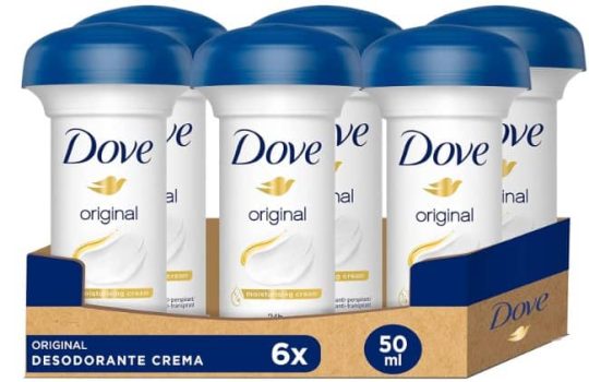 Dove Desodorante en Crema Antitranspirante Original 50ml, 6 Unidades