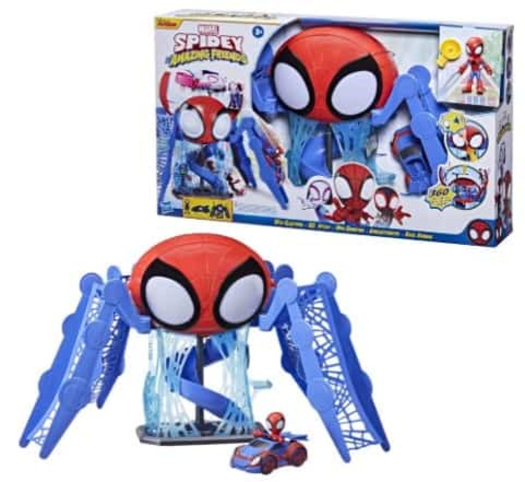 Spidey And His Amazing Friends Hasbro Marvel Playset Aracnocuartel - Figura y vehículo - para niños a Partir de 3 años (F1461)
