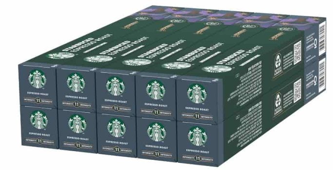 Cápsulas de Café STARBUCKS, Tueste Intenso 10 x 10 (100 Cápsulas)
