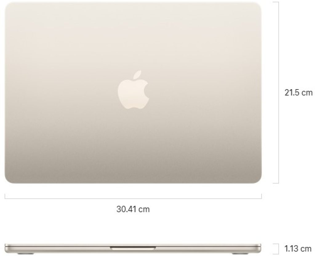 Apple 2022 Ordenador Portátil MacBook Air con Chip M2 de Apple: 13,6 Pulgadas, 8GB RAM, 256 GB SSD