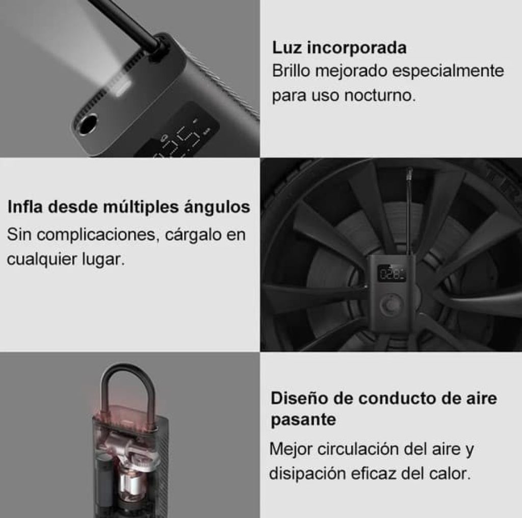 Compresor de aire Xiaomi 2​, bomba de aire portátil​, para automóviles, balones, scooters, bicicletas
