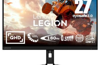 Lenovo Legion R27qe Pantalla Gaming 27" QHD (IPS, 180Hz, 0.5ms MPRT, Cable DP, HDMI, AMD FreeSync)