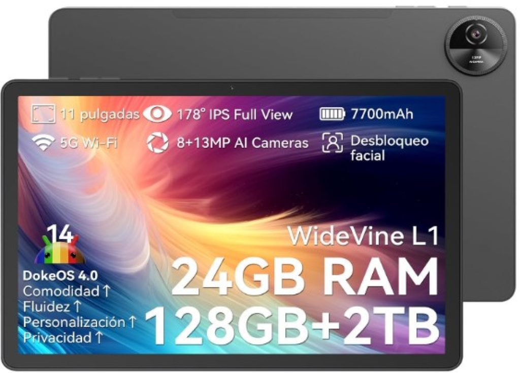 OSCAL Android 14 Tablet Pad 90, 11 Pulgadas Tablets 4g con Tarjeta Sim, 24 GB de RAM + 128 GB de ROM (2 TB TF), Tablet Grande 7700 mAh, Octa-Core Tablet Gaming con Estuche, 5G WiFi/GPS/Widevine L1