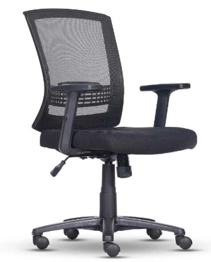 Amazon Basics Silla de oficina con soporte lumbar, altura regulable y reposabrazos