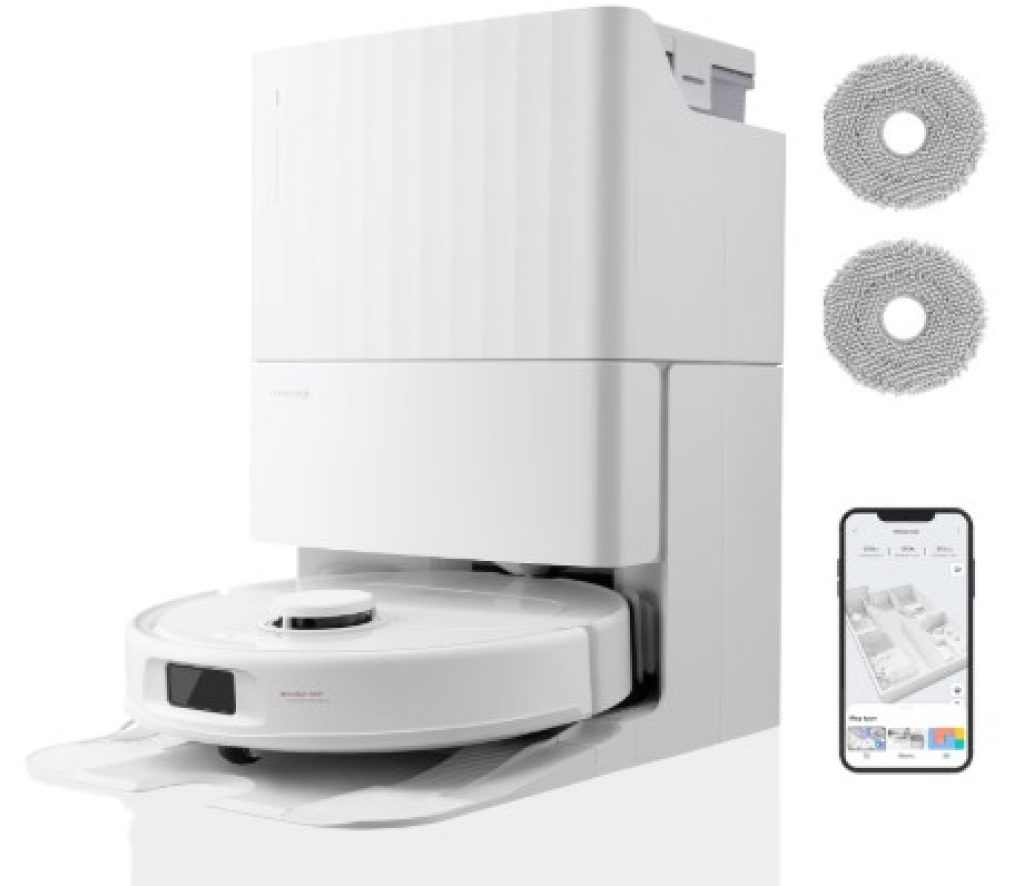 Roborock Qrevo S-Set Aspiradora Robot, 7000Pa, Autovaciado, Base multifunción, Control Inteligente