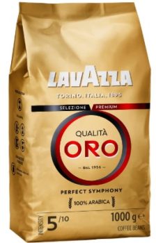 Lavazza, Qualità Oro, Café en Grano Natura, 100% Arábica, Intensidad 5, Tueste Medio, Paquete de 1 kg