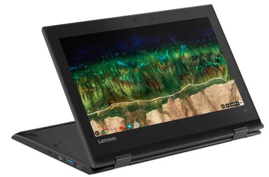 Lenovo Chromebook (2nd Gen) - Ordenador Portátil 11.6" FHD Táctil y Convertible (Intel CELERON N4120, 4GB RAM, Integrated Intel UHD Graphics 600, Chrome OS) Black - Teclado QWERTY Español