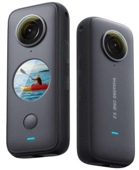 Insta360 One X2 - 5.7K Cámara de 360 Grados con estabilización, IPX8, Efecto Selfie Stick Invisible