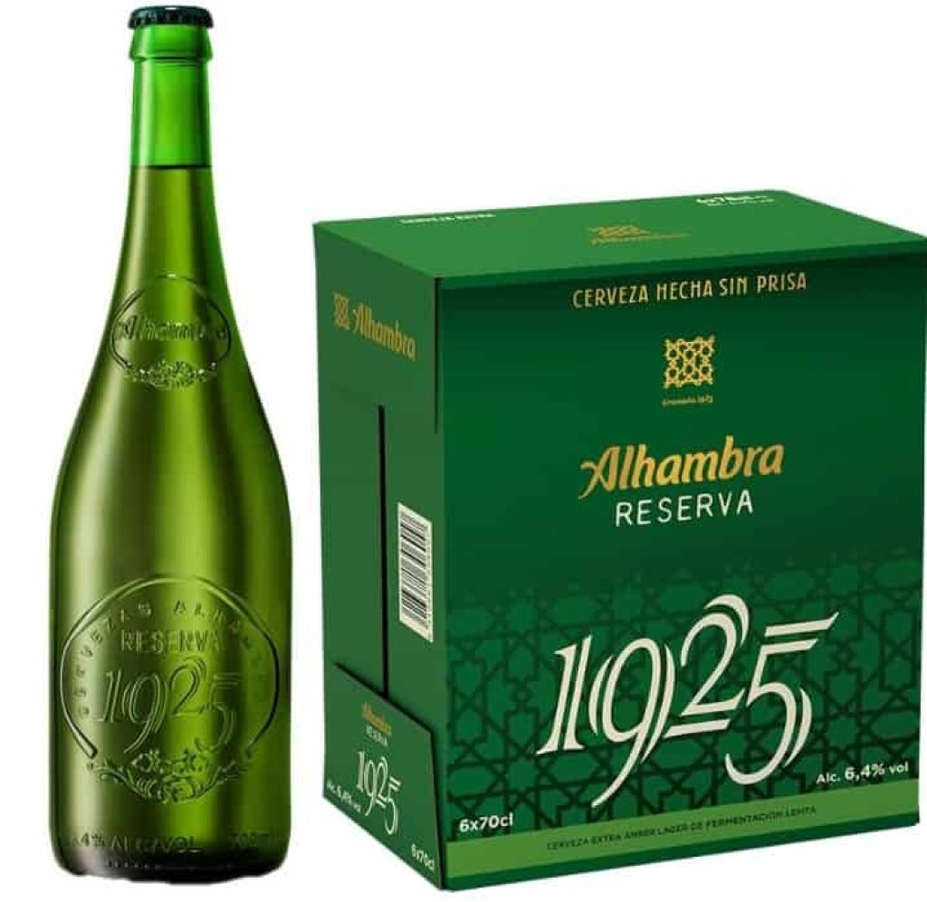 Alhambra Reserva 1925, Pack de 6 Botellas x 70 cl, Cerveza Extra de Fermentación Lenta, 6.4% Alcohol