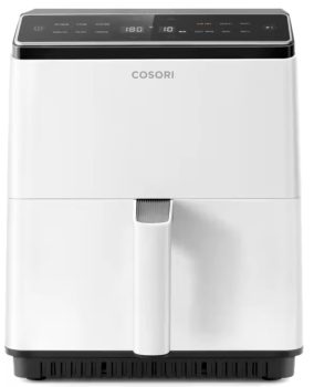 Freidora de aire Cosori Dual Blaze con capacidad de 6,4 L y una doble resistencia para un cocinado uniforme blanco