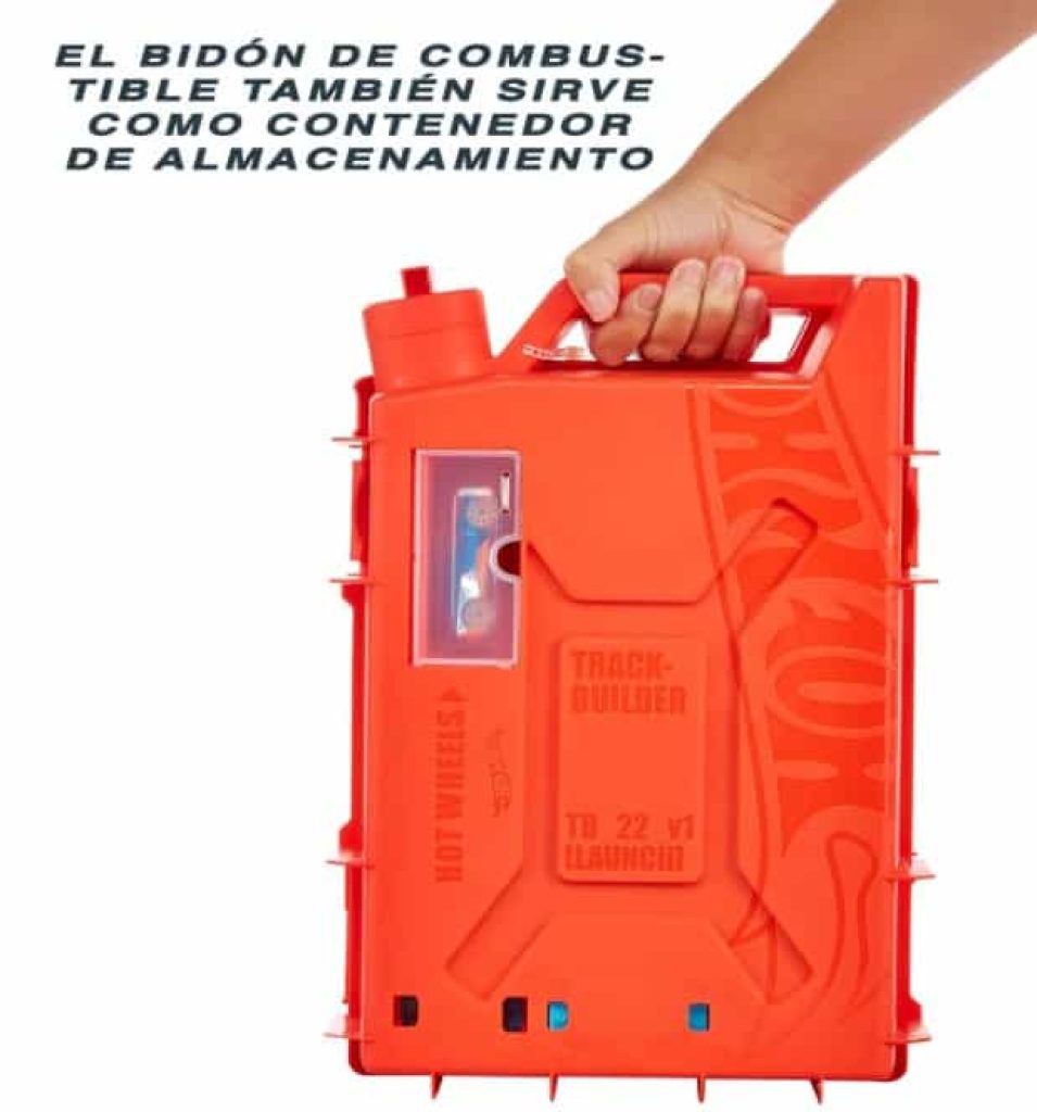 Hot Wheels Track Builder Caja Lata de Gasolina Set de Pistas para Coches de Juguete (Mattel HDX78)