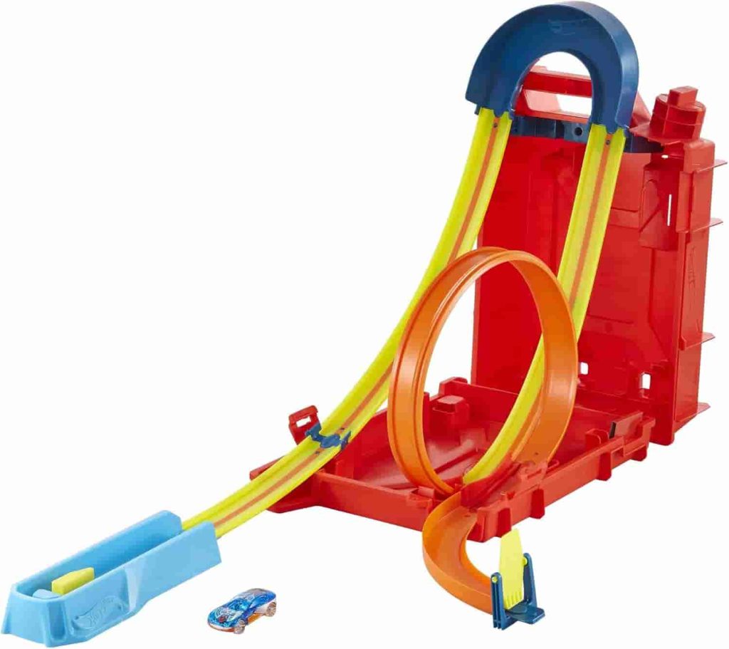 Hot Wheels Track Builder Caja Lata de Gasolina Set de Pistas para Coches de Juguete (Mattel HDX78)