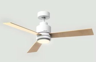 Mellerware - Ventilador de Techo con Luz Brizy Bright Core 45W | Ultra Silencioso | 6 Velocidades | 3 Aspas Reversibles 132 cm Diámetro | Función Verano-Invierno