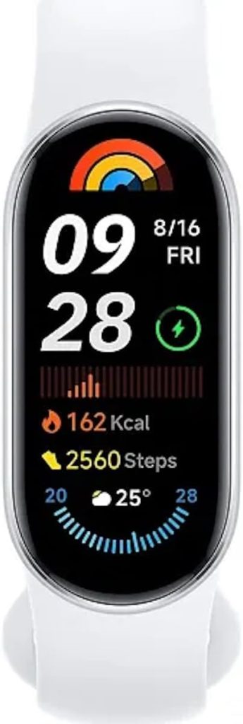Mi band 9 - 21 días batería, Mi Smart Band 9 con pantalla AMOLED de 1,62'', más de 150 modos de deporte, 5ATM