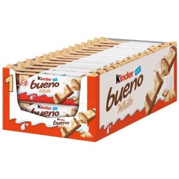 Kinder Bueno Chocolate 【PACK AHORRO】- Caja de 30 Unidades - 2 Barritas en Cada Unidad - Barrita de Chocolate con Leche y Barquillo