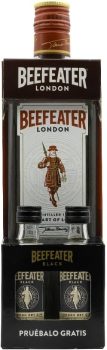 Beefeater Dry Gin con dos miniaturas de Beefeater Black, 700 ml