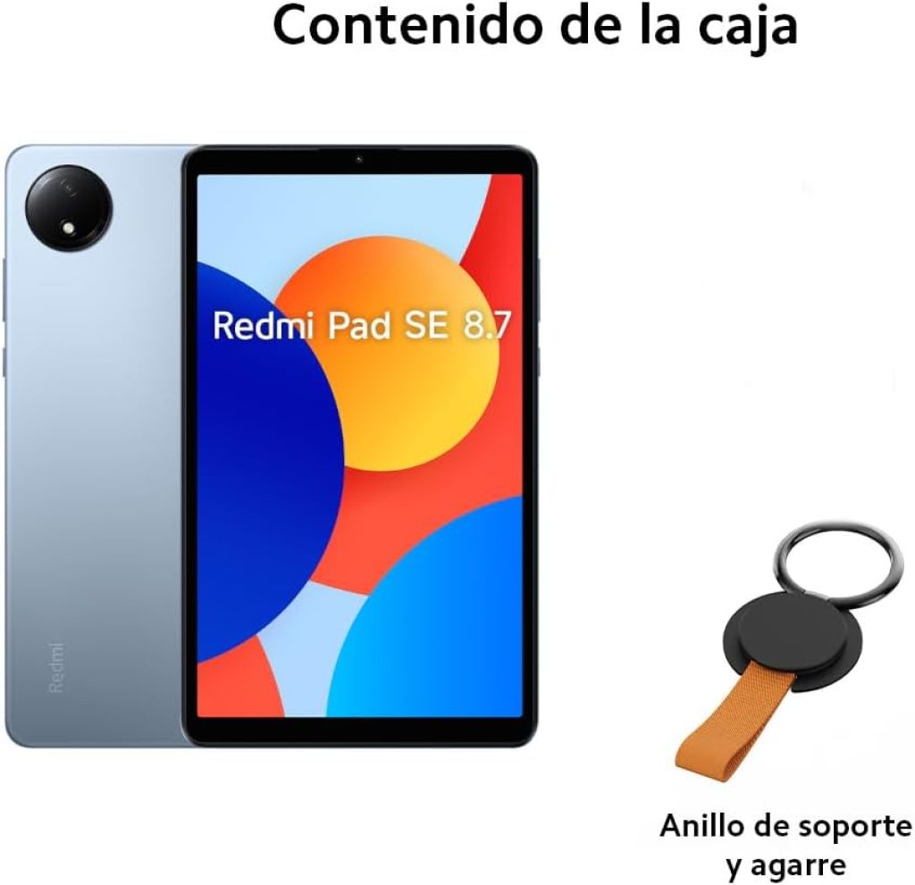 Xiaomi Redmi Pad SE 8,7" + Anillo de Soporte y Agarre – Tablet de 8,7” LCD, 4GB de RAM + 64GB