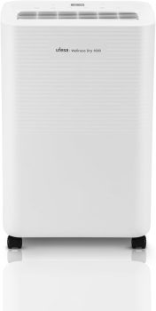 Ufesa Wellness Dry 1000 Deshumidificador 250W, 10L/24h, Silencioso 47dB con Panel Intuitivo, Función Secado Ropa, Sensor de Humedad, 2L capacidad, 2 Velocidades, Temporizador, Hasta 40m2