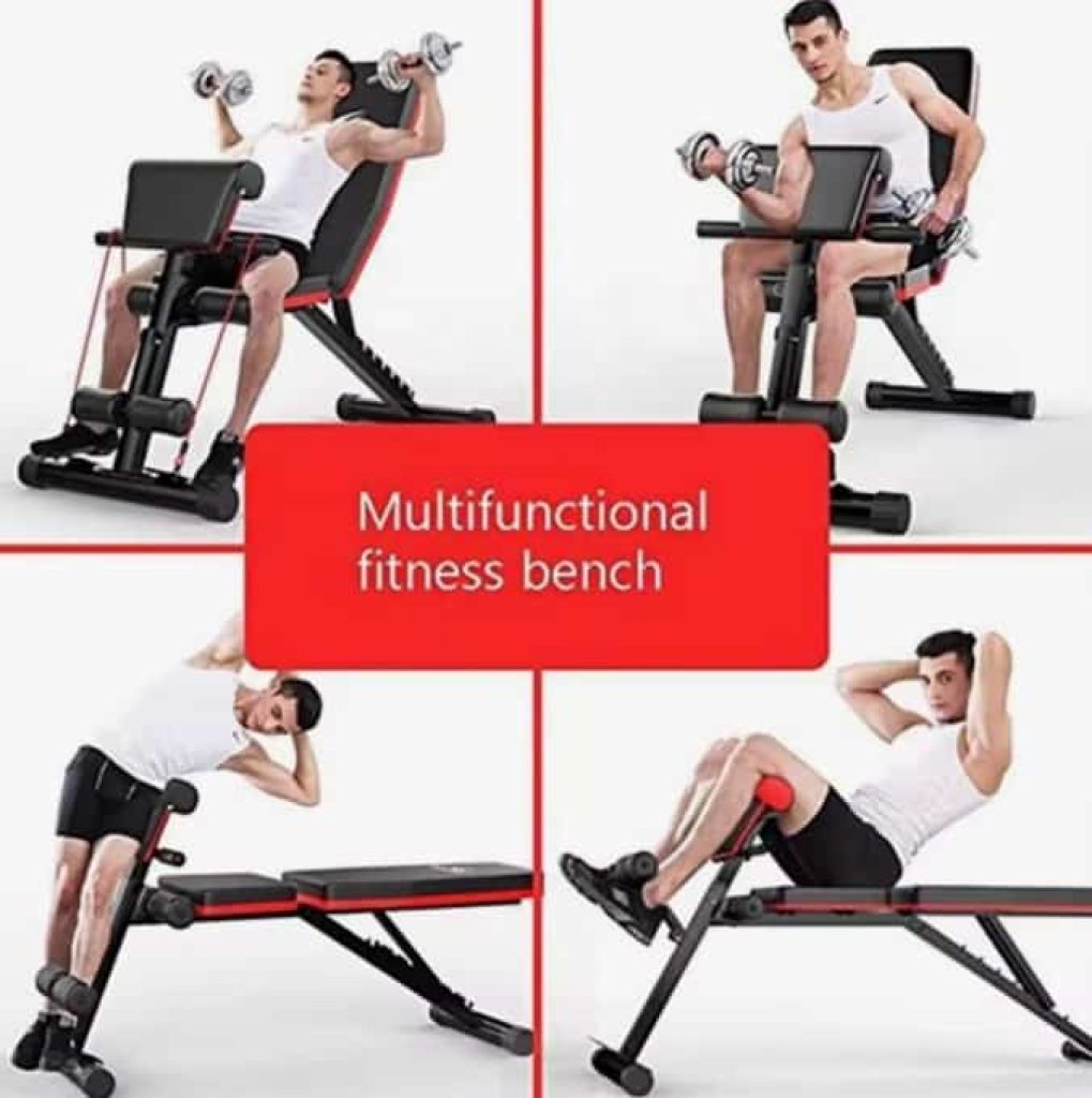 ALLINLIFE ABDOMINAL BENCH, ADJUSTABLE, MULTIFUNCTIONAL FOR MUSCULATION, HOME GYM
