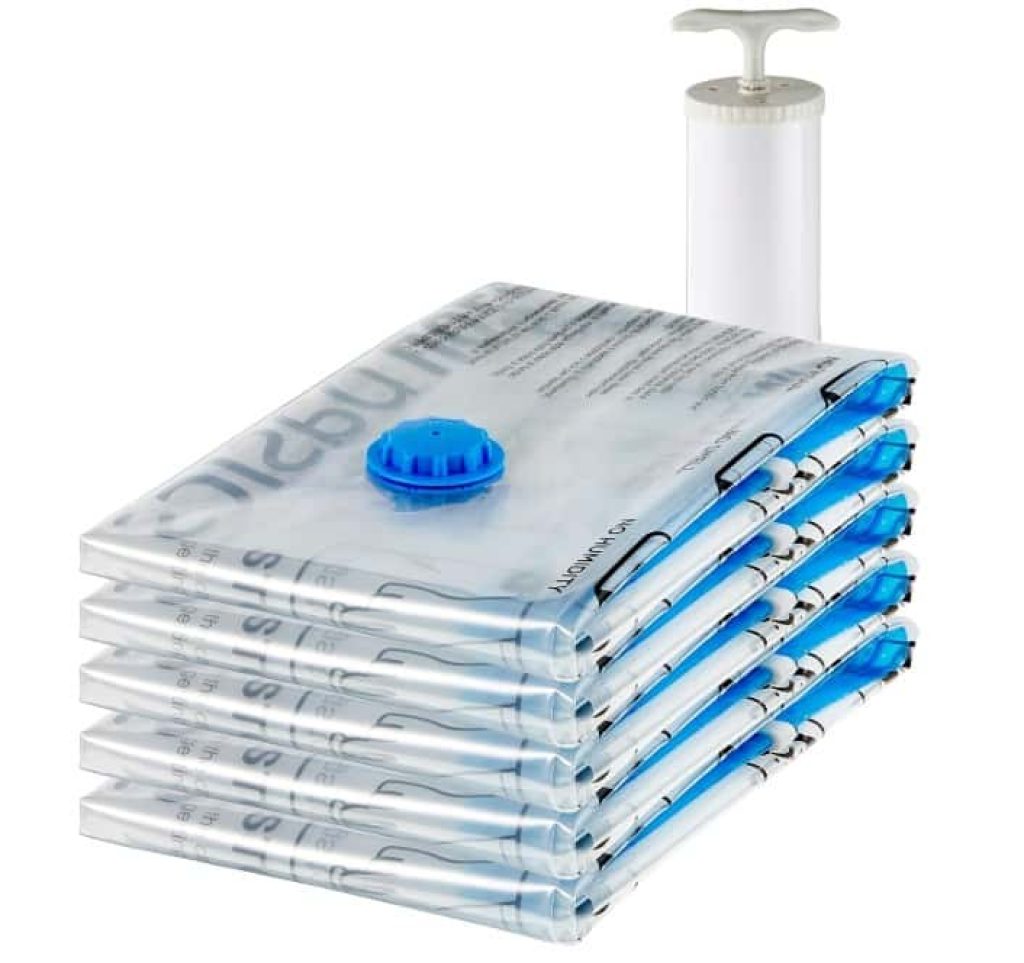 Amazon Basics - Paquete de 5 bolsas de vacío para almacenamiento