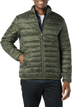 Amazon Essentials Chaqueta Acolchada Ligera, Resistente Al Agua y Plegable Hombre
