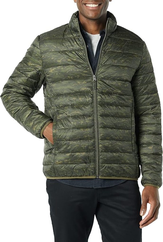 Amazon Essentials Chaqueta Acolchada Ligera, Resistente Al Agua y Plegable Hombre