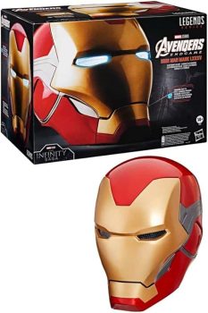 Avengers Marvel Legends Series, Casco electrónico premium de Iron Man con efecto de luces, Endgame, Artículo para juego de rol de adultos
