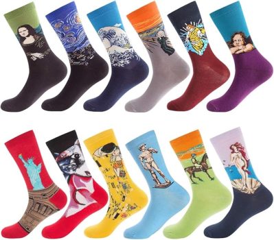 Regalo de Papá Calcetines de Hombre Calcetines Colores Hombre Calcetines Estampados Calcetines de Papá BEST DAD EVER Calcetines Algodón