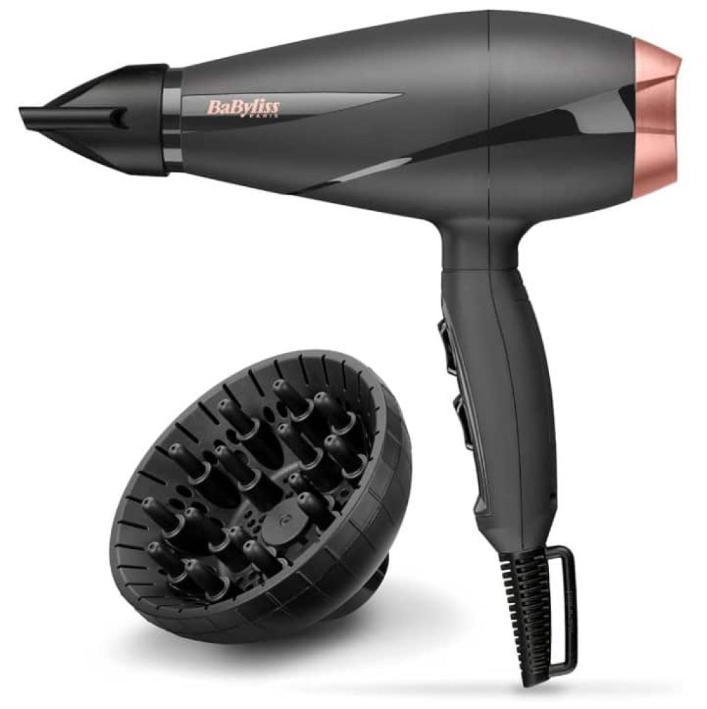 BaByliss 6709DE Secador Smooth Pro 2100, Secador de pelo profesional, Iónico, Ligero, Boquilla y Difusor