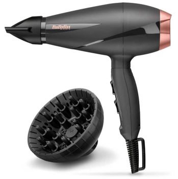 BaByliss 6709DE Secador Smooth Pro 2100, Secador de pelo profesional, Iónico, Ligero, Boquilla y Difusor