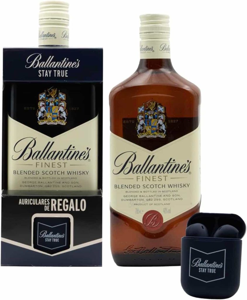 Ballantine's Finest Whisky Escocés de Mezcla con Auriculares de Regalo, 700 ml