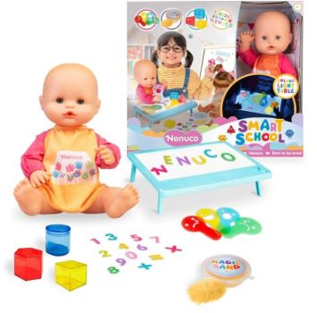 Bebé Muñeco NENUCO, Incluye Mesa de Luz Multicolor y Accesorios Translúcidos, Juguetes para niña de 3 Años y más, Famosa (NFN97000)