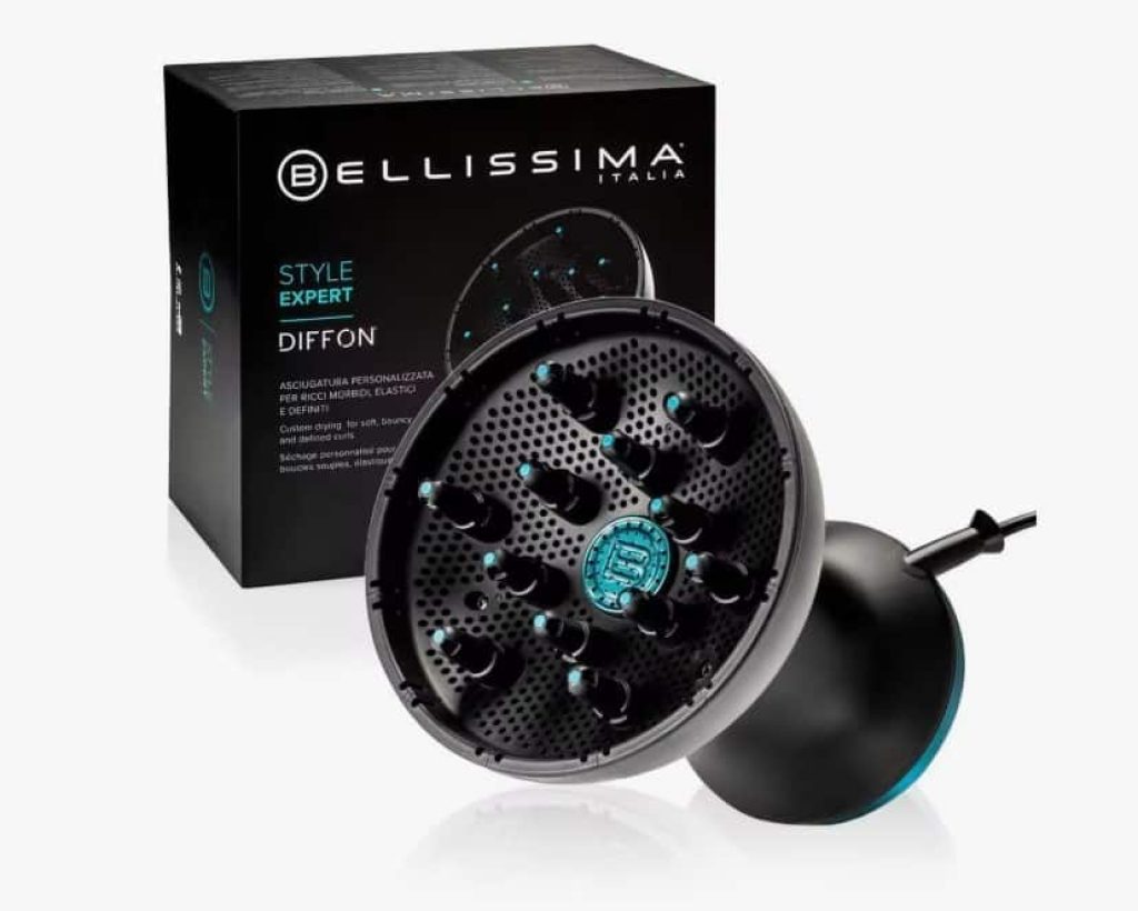 Bellissima Diffon Style Expert - Difusor XL de Aire Caliente para Rizos, Tecnología Cerámica y Aceite de Argán, 2 Velocidades, 3 Temperaturas