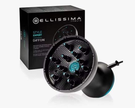 Bellissima Diffon Style Expert - Difusor XL de Aire Caliente para Rizos, Tecnología Cerámica y Aceite de Argán, 2 Velocidades, 3 Temperaturas